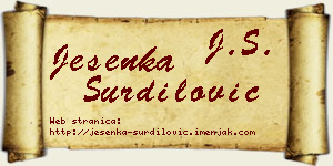 Jesenka Šurdilović vizit kartica